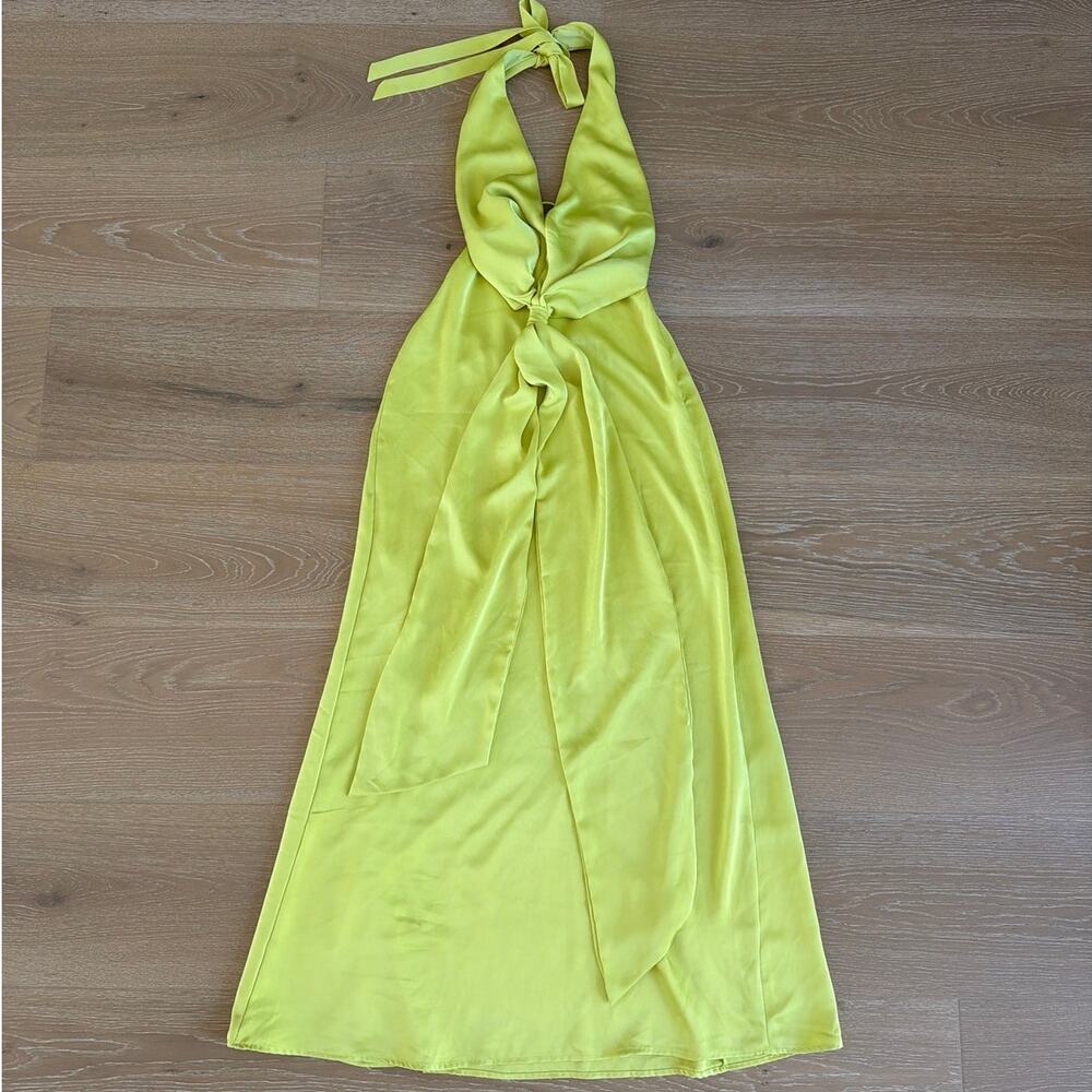White Fox Delicate Delight Maxi Dress Size XS in Chartreuse Green
